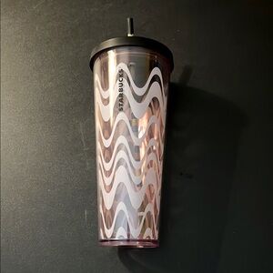 Starbucks Pink and White Wave Tumbler
